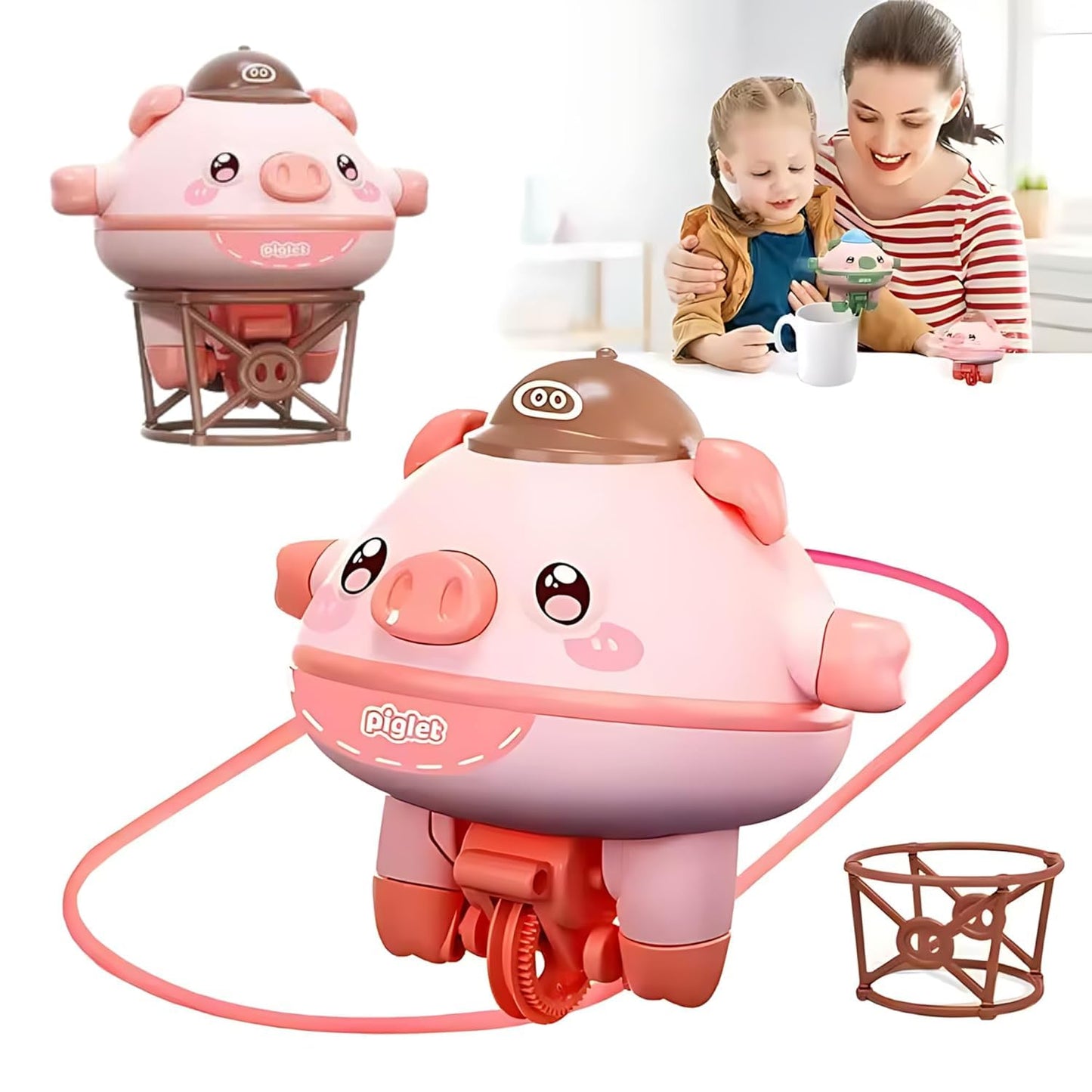 Roly-Poly Balance Pig Toy – Tightrope Walking Gyroscope Fidget Toy