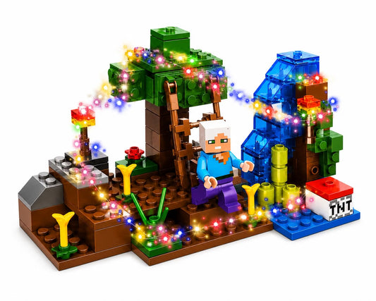 Adventure Building Blocks Set with LED Lights, (132+ PCS)