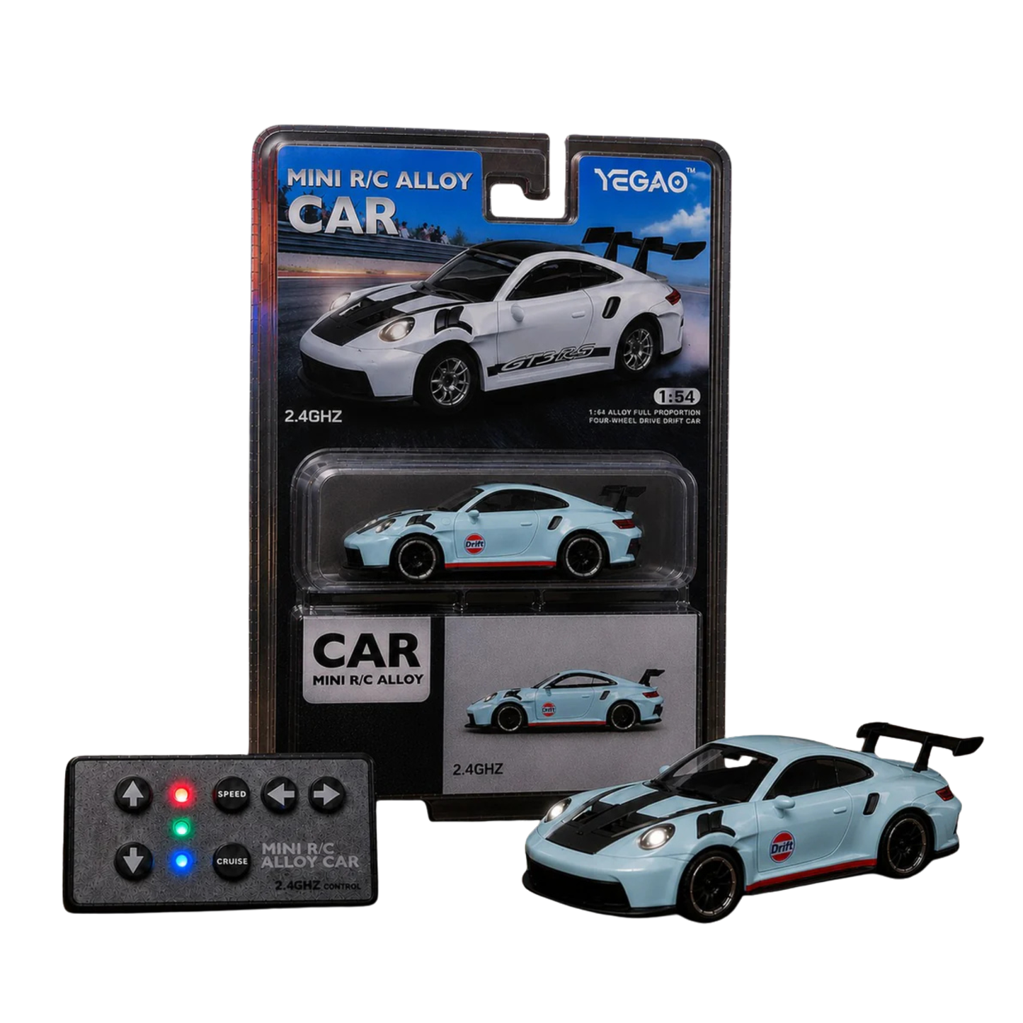 Yegao - Mini RC Alloy Sports Car 1:64 Scale – 2.4GHz Remote Control Drift Car