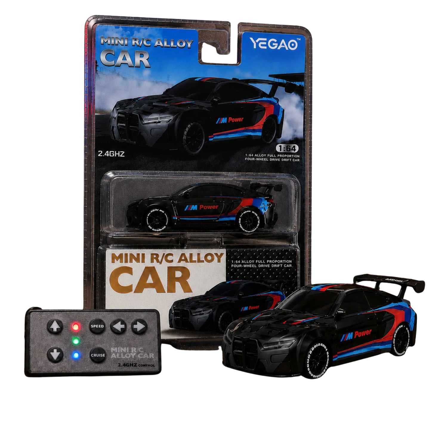 Yegao - Mini RC Alloy Sports Car 1:64 Scale – 2.4GHz Remote Control Drift Car