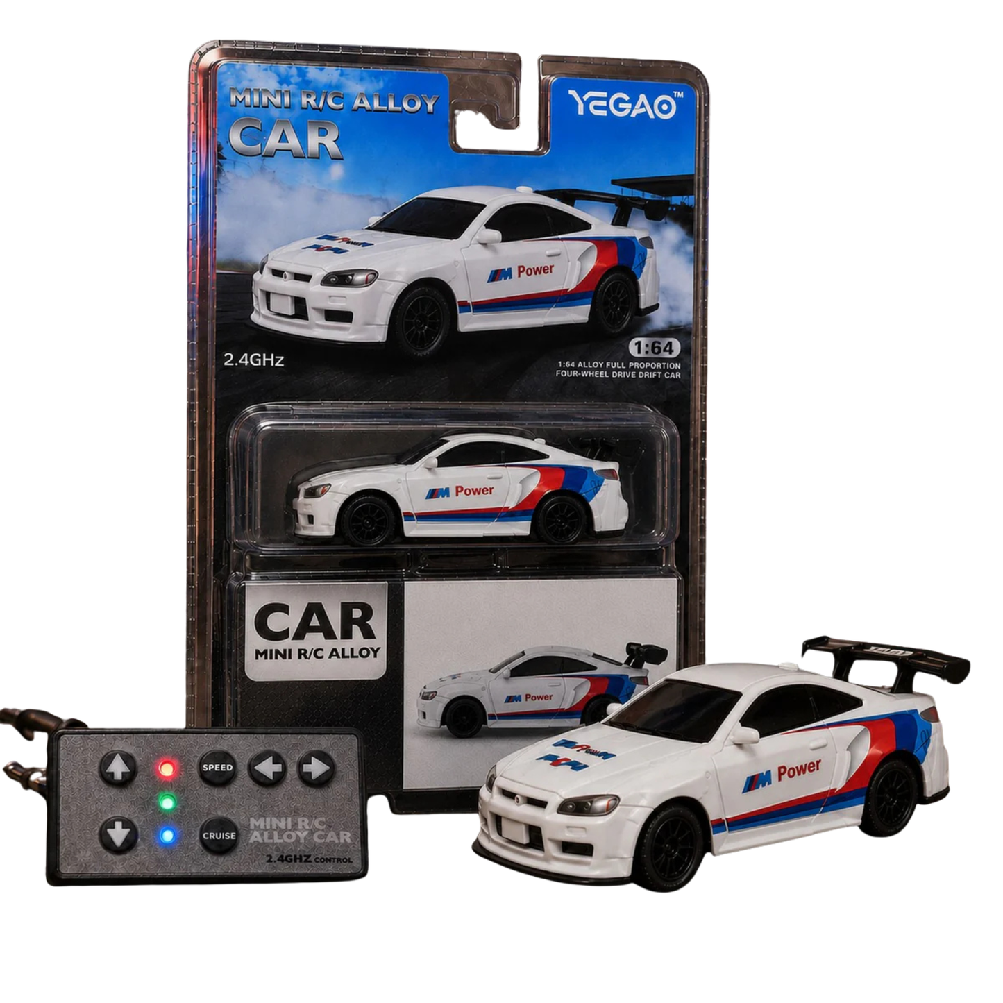 Yegao - Mini RC Alloy Sports Car 1:64 Scale – 2.4GHz Remote Control Drift Car