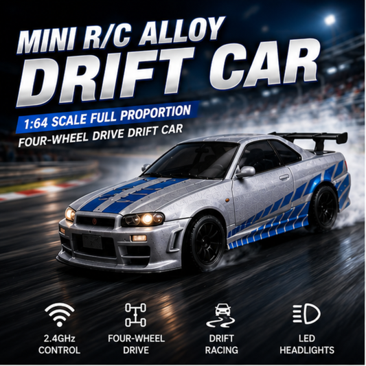 Yegao - Mini RC Alloy Sports Car 1:64 Scale – 2.4GHz Remote Control Drift Car