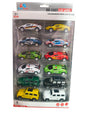 12PCS Die Cast Mini Racing Car Set for Kids | Collector Edition Gift Pack | Track Compatible Vehicles for Boys & Girls (Ages 3+) Multicolor(Pack of 12)