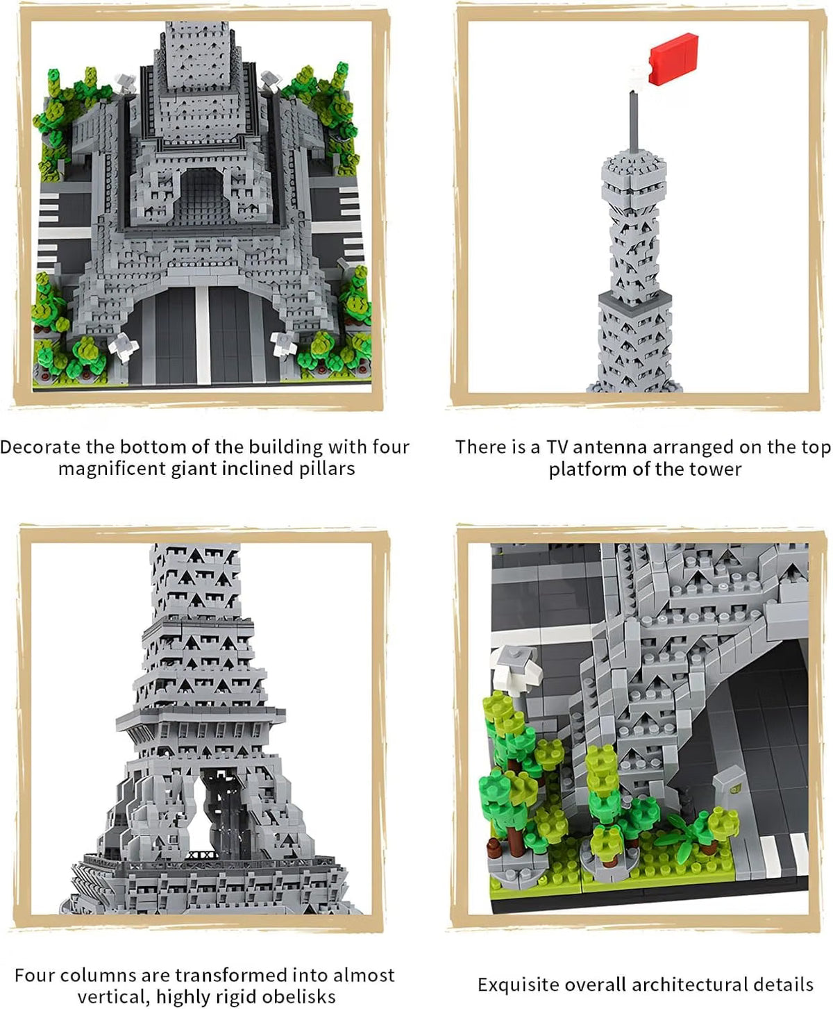 France Paris Eiffel Tower Building Blocks Set (3000 Pcs)