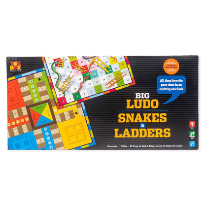 Ludo and Snakes & Ladders Big Black Box Classic Board Game