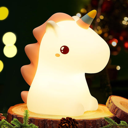 Unicorn Night Lamp with USB Rechargeable Touch Control - White