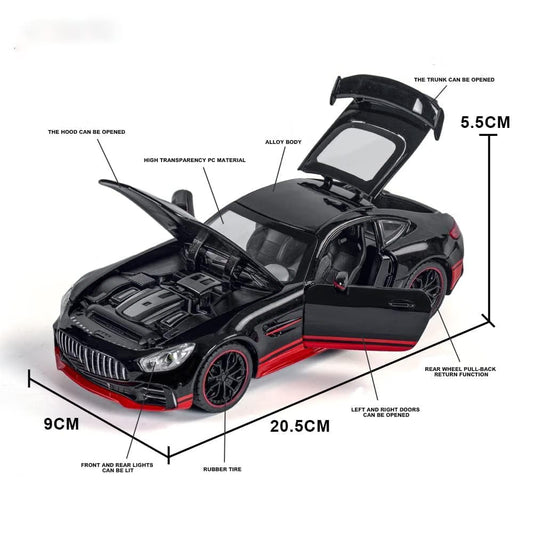 1:24 scale Mercedes-AMG GT Die-Cast Model Car – Green Edition