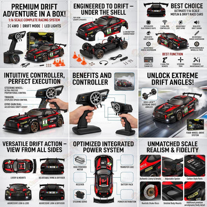 4x4 High Speed Remote Control Drift Car 2.4GHz - Assorted color