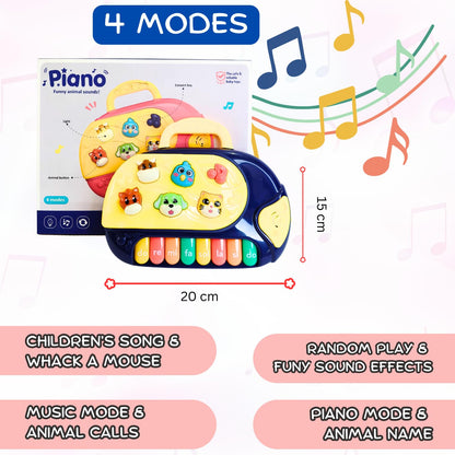 Animal Sounds Musical Piano Toy for Kids – Interactive Learning Keyboard with Lights