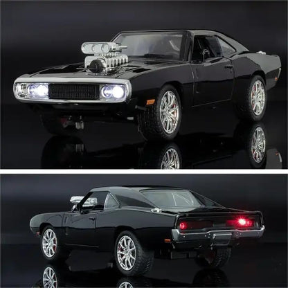 1:24 scale Classic Muscle Car Die-Cast Model – Black Edition