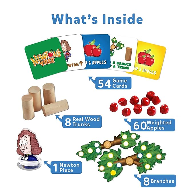 Newton's Tree | Fun Family Game of A Tumbling Tree | Balancing, Stacking, Strategy and Skill Building for Ages 6-99 | Gifts for Kids.