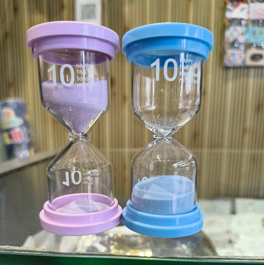 10 Minutes Plastic Base Sand Timer(Pack of 1) (Assorted Colours)