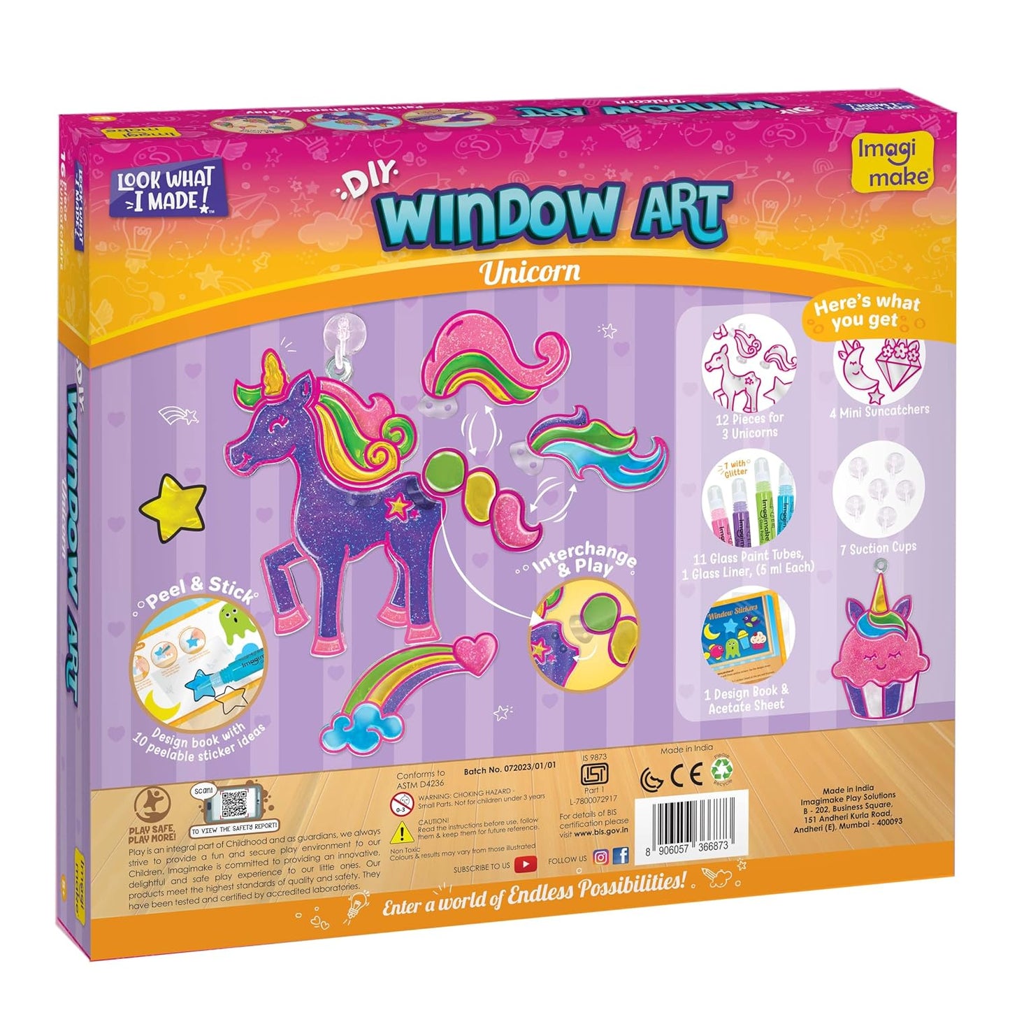Window Art Unicorn | Glass Painting Kit for Girls | DIY