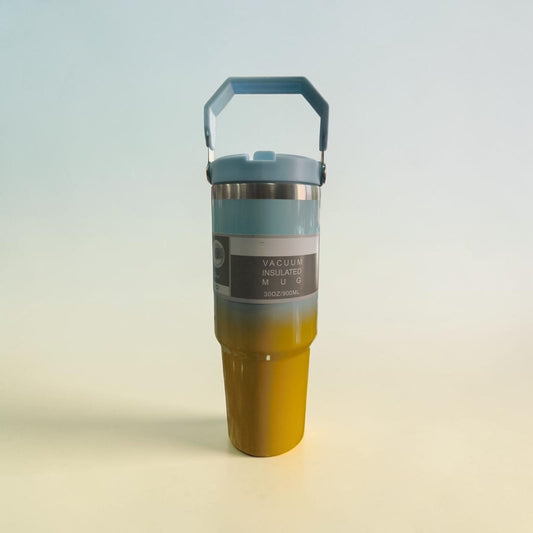 Blue & Gold Vacuum Insulated Tumbler – 900 ML