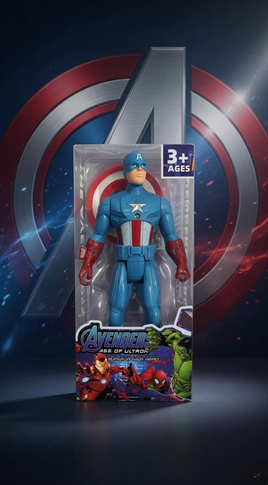 Captain Hero Light-Up Action Figure with Shield | Superhero Toy for Kids Ages 3+