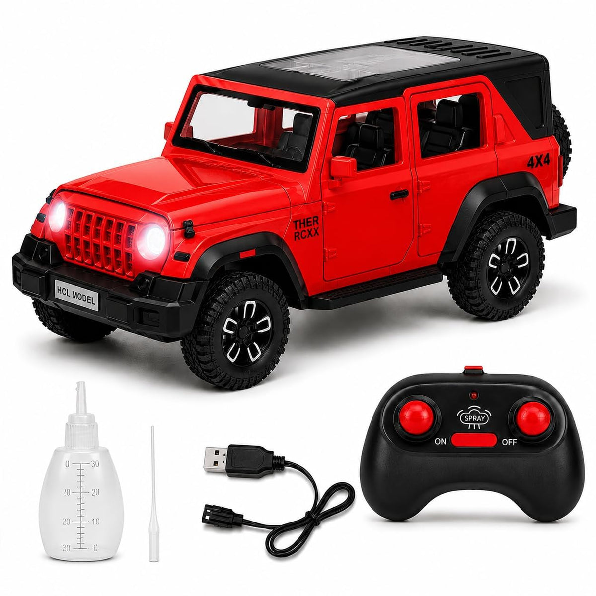 Thar Roxx RC car 4x4 - Red