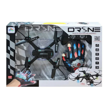 Gesture Control RC Drone with Motion Sensor Gloves, 360° Stunts & LED Lights