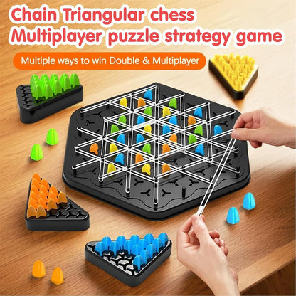 Big Triangle Chinese Checkers Board Game for Kids