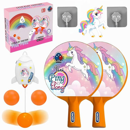 Hanging Table Tennis Trainer for Kids|Indoor Self Training Portable Ping Pong Set.
