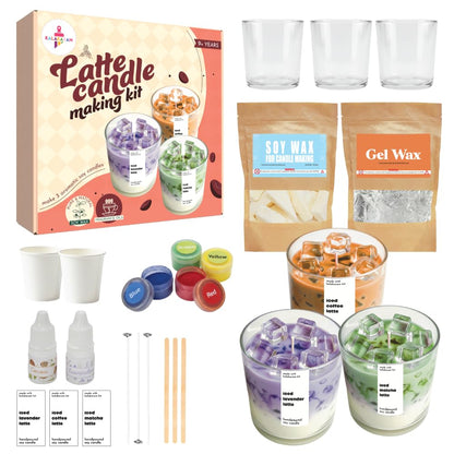 Latte Candle Making Kit | Make 3 Aromatic Candles with Natural Soy Wax