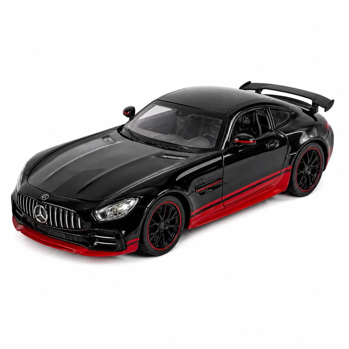 Mercedes-AMG GT Die-Cast Model Car – Black and Red Edition