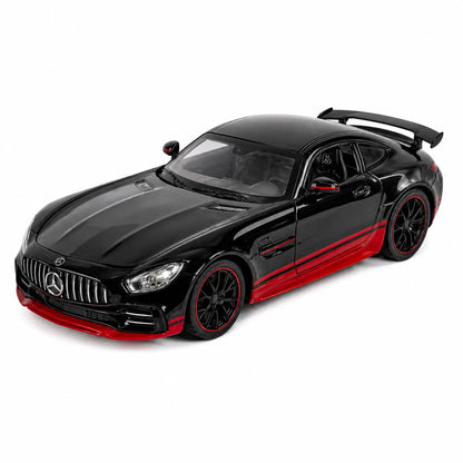 Mercedes-AMG GT Die-Cast Model Car – Black and Red Edition