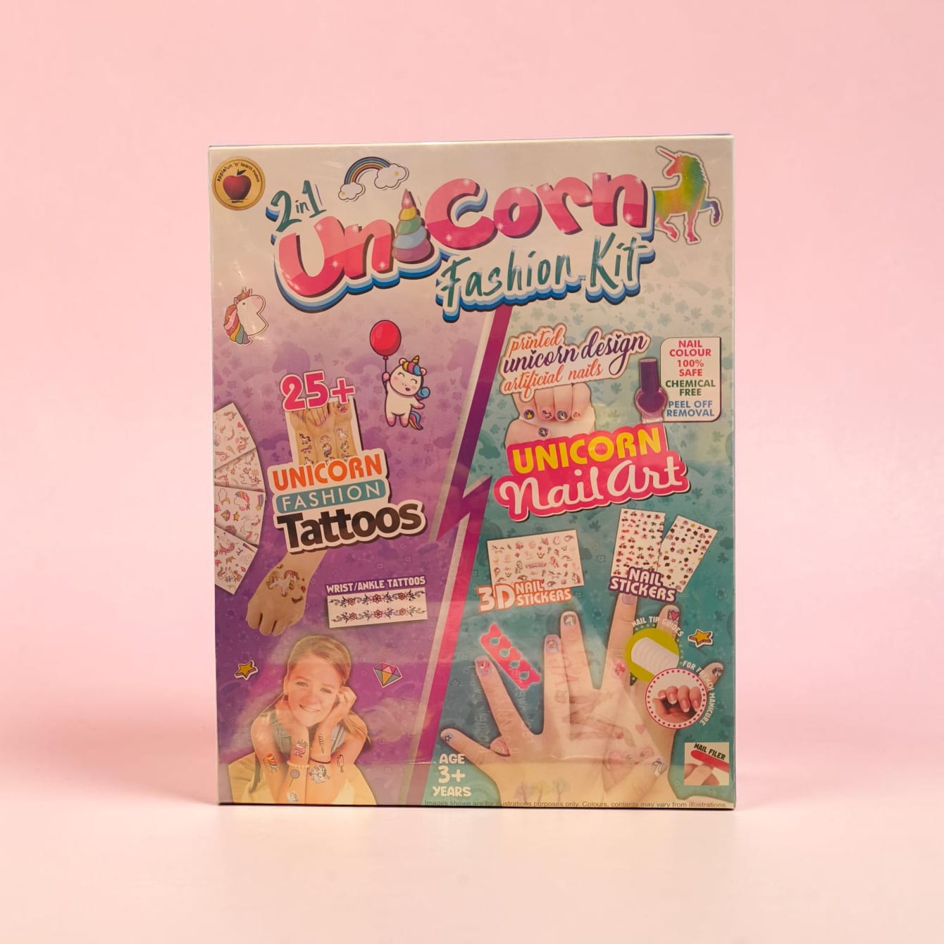 2-in-1 Unicorn Fashion & Nail Art Kit