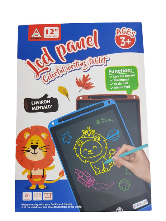 12-Inch LCD Writing Tablet for Kids – Colorful Screen with Lock Function (Ages 3+)