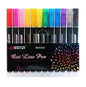 Outline Pen, Self-Outline Metallic Markers, 12 Colours Bullet Journal Pens & Glitter Pens for Card Making, Scrapbooking, Drawing, DIY Art & Crafts, Metallic Markers for Kids and Adults.