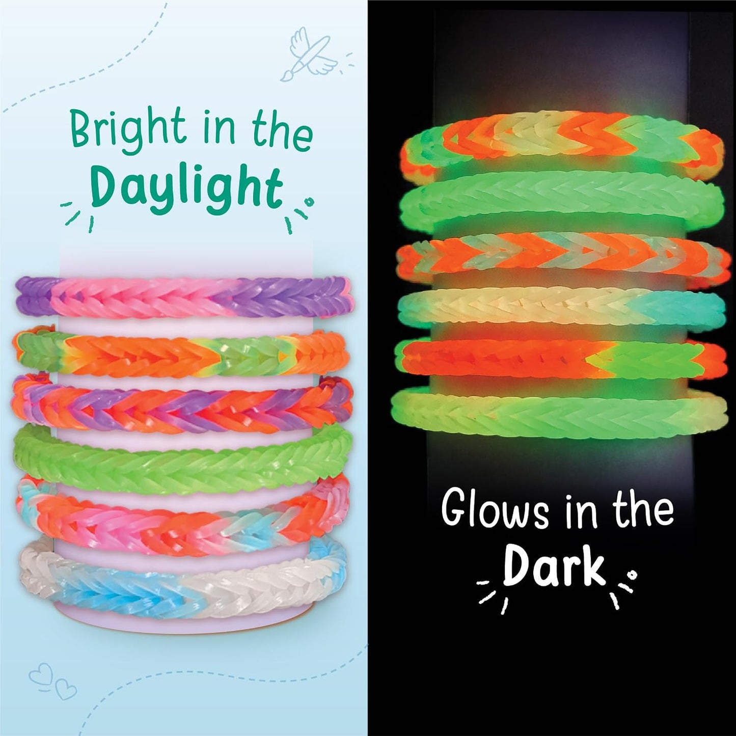 Rainbow Loom Glow in the Dark | Bracelet Making Kit | DIY