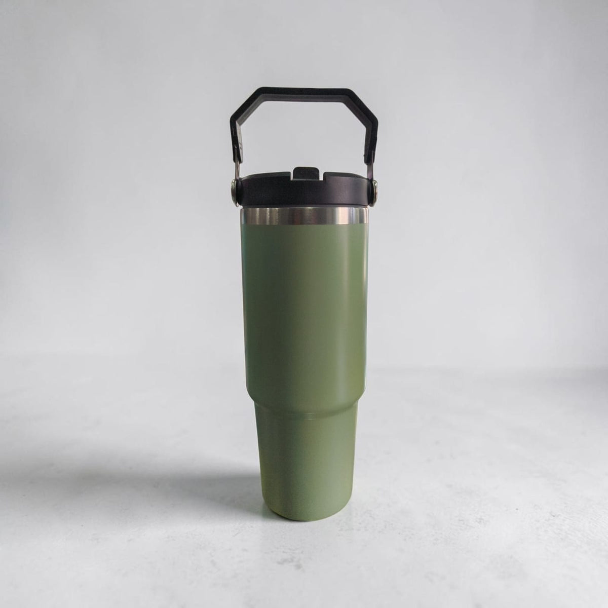 Olive Green Travel Mug with Carry Handle - 900 ML
