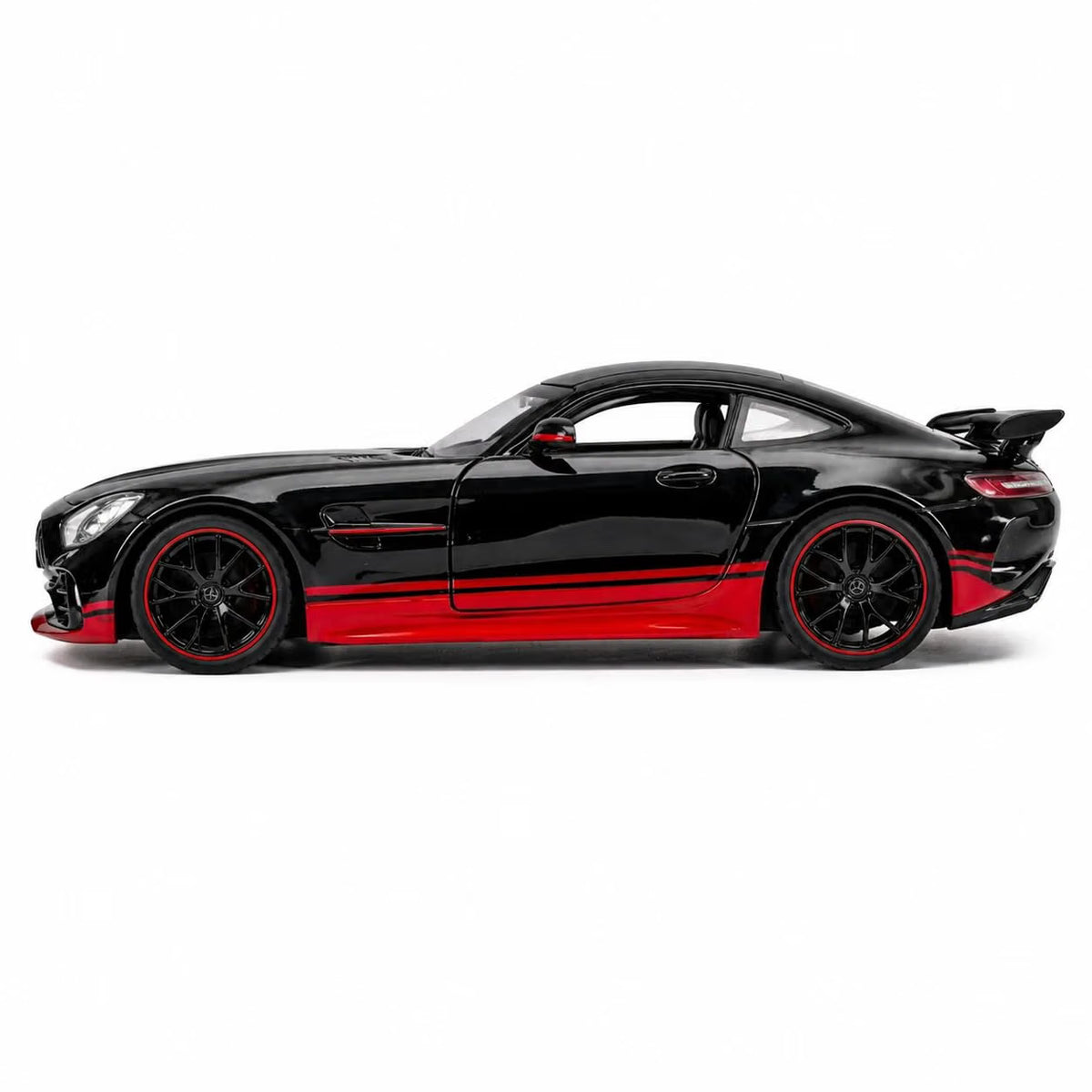 Mercedes-AMG GT Die-Cast Model Car – Black and Red Edition