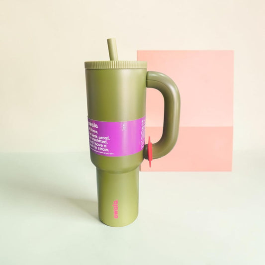 Owala Travel Tumbler with Handle & Straw - Olive Green
