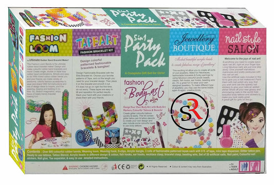 5-in-1 Party Pack – Fashion, Jewellery, Nail Art & Craft Kit