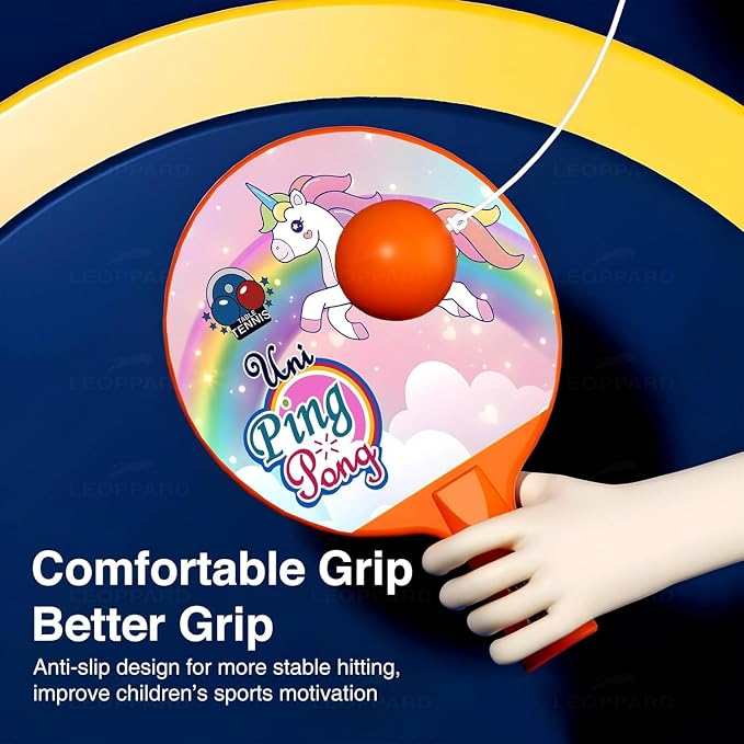 Hanging Table Tennis Trainer for Kids|Indoor Self Training Portable Ping Pong Set.