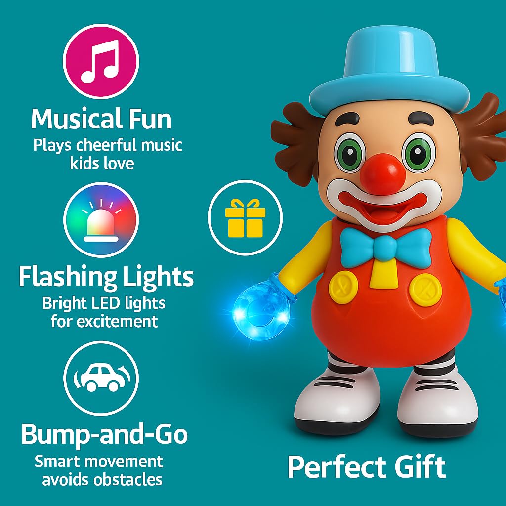 Dancing Clown Musical Toy For Kids