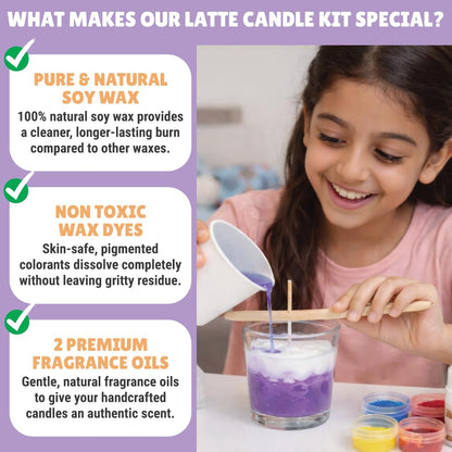 Latte Candle Making Kit | Make 3 Aromatic Candles with Natural Soy Wax