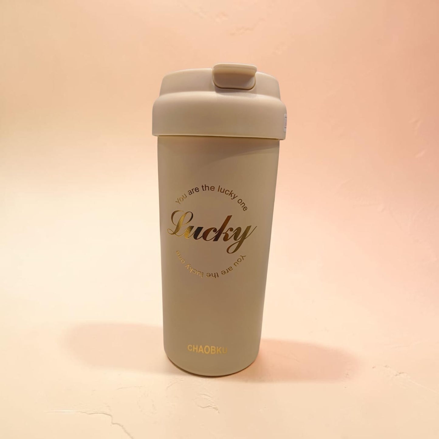 Lucky Vacuum Insulated Travel Mug with Flip Lid – Minimalist Edition