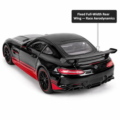 Mercedes-AMG GT Die-Cast Model Car – Black and Red Edition