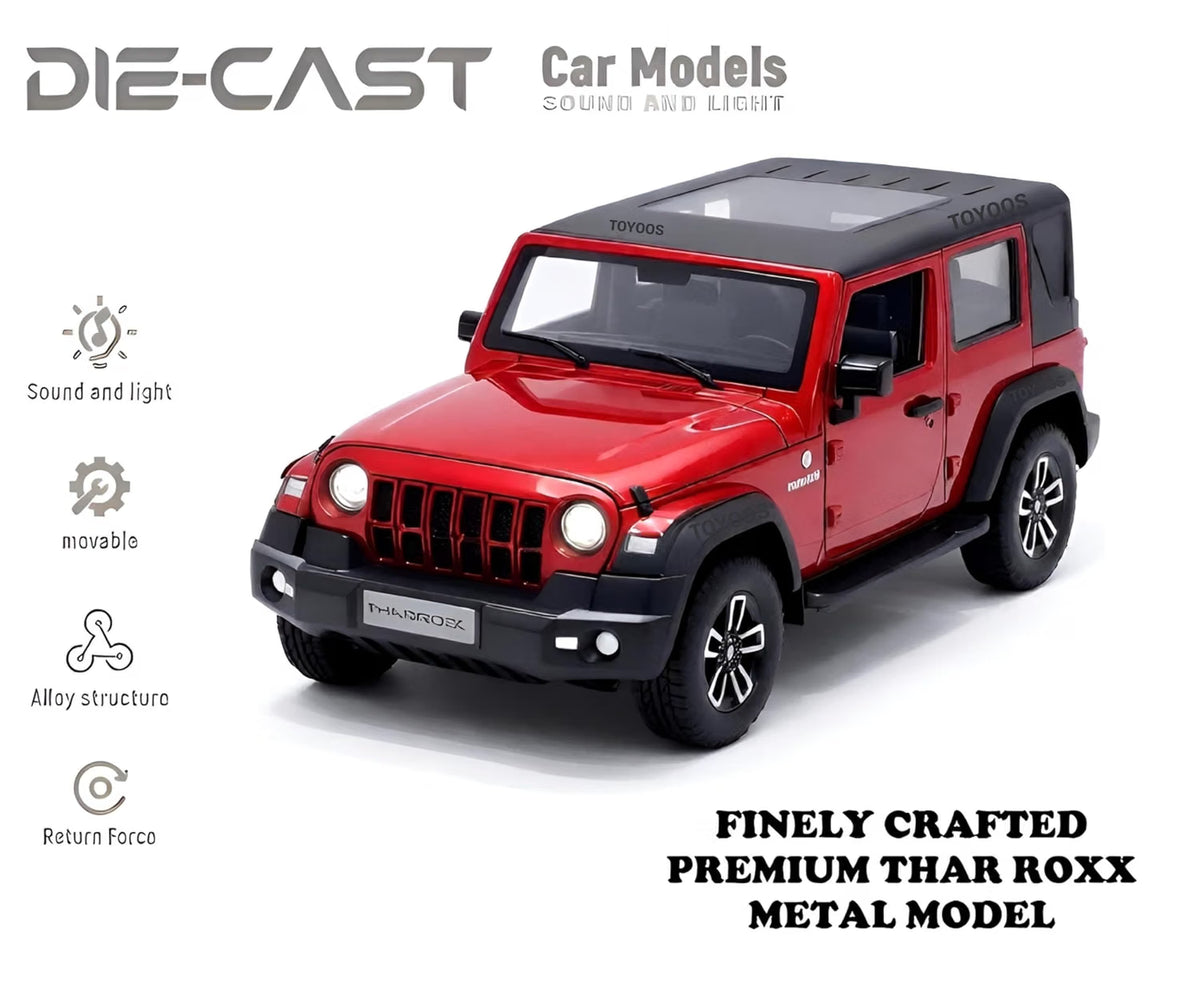 1:24 scale Thar-Roxx Off-Road SUV Die-Cast Model – Red Edition