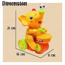 Magician Elephant Musical Toy with Levitation Ball on Nose Along with Dazzling Light Drum & Elephant Sound Music for Kids.