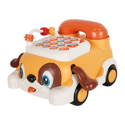 Puppy Telephone Ride-On Toy for Kids – Interactive Musical Learning Phone Car