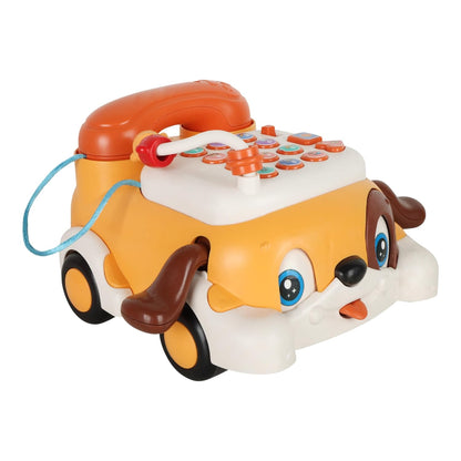 Puppy Telephone Ride-On Toy for Kids – Interactive Musical Learning Phone Car