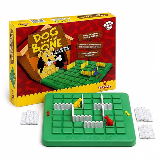 Dog and Bone Strategy Multiplayer Game - 2 to 4 Player Strategic and Abstract Game for Kids and Adults.