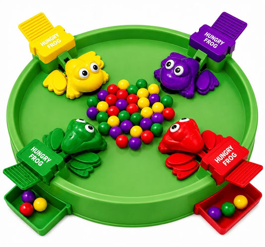Hungry Frog Game for Kids - 4 Player Frog Eating Beans Board Game