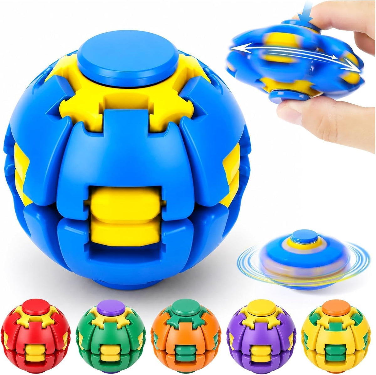 360° Rotating Fidget Ball – Multicolor Sensory Toy