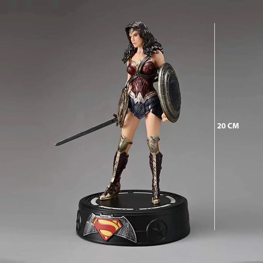Wonder Woman Action Figure with LED Stand Base – 20cm Re