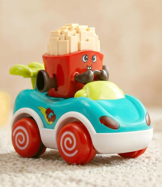 Push and Go Musical Funny Food Car Toy| Mr Fries Character Vehicle|