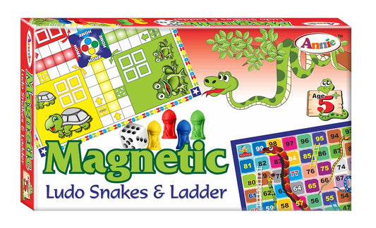 Magnetic Ludo Snakes and Ladder for Kids - Multicolor