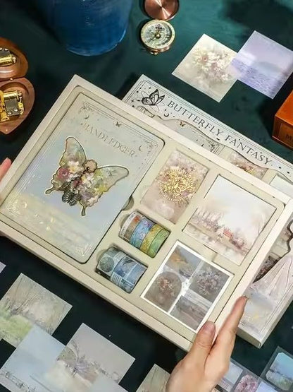 Butterfly Fantasy Vintage Scrapbook & Journaling Kit